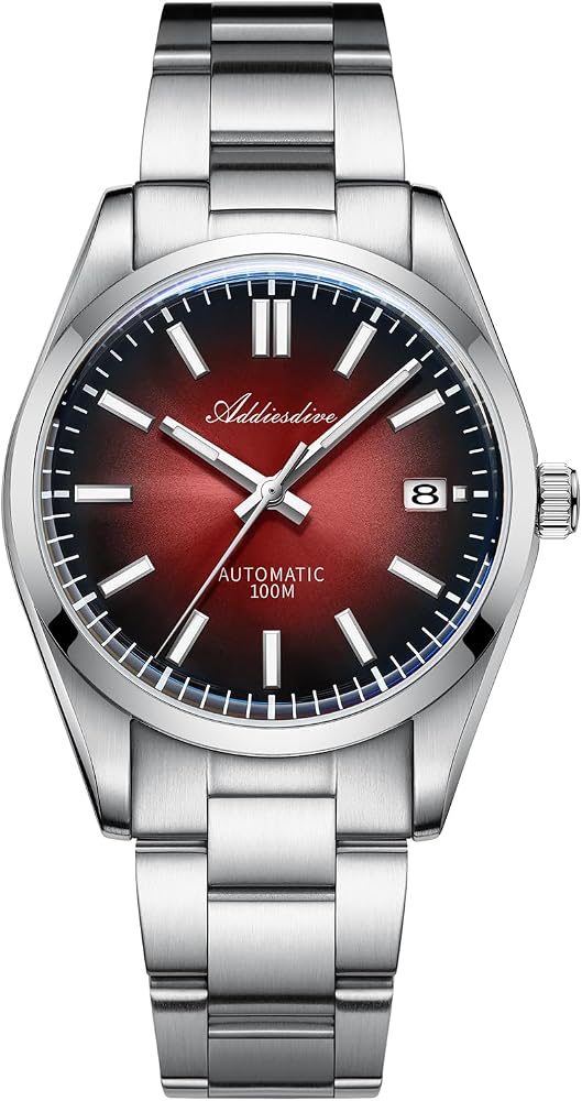 ADDIESDIVE Men's Wrist Watch NH35A/8215 Automatic Watches for Men Analog | 3D Dial 100 M Waterproof Date Display Simple Bu...