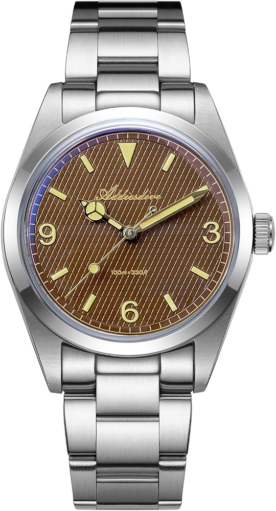 ADDIESDIVE Quartz Watch for Men 36 MM Small Dial Analog Waterproof 100 M | Conves Crystal VH Sweep Second Movement Simple ...
